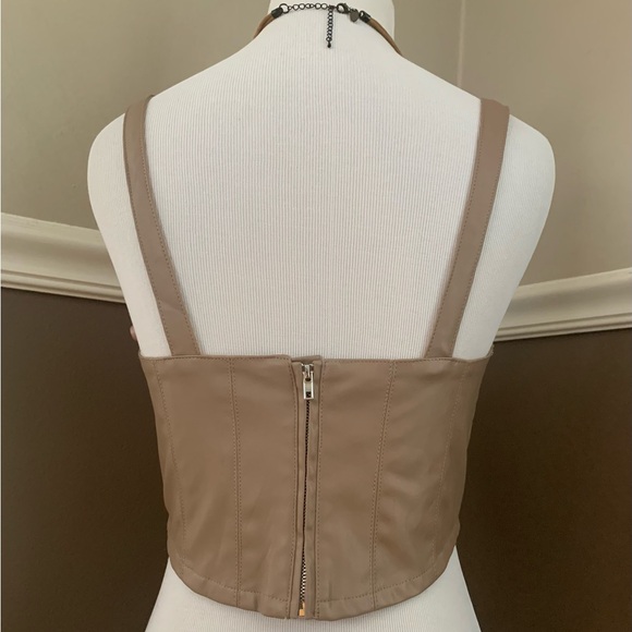 AARON & AMBER ladies poly blend faux leather corset top in a Medium VVGUC++ - Picture 5 of 11